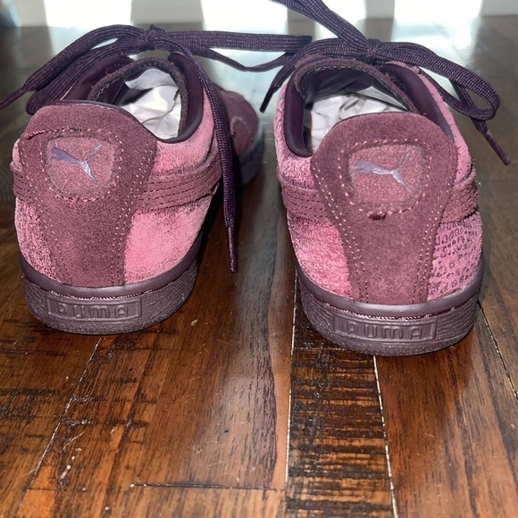 Puma Suede sneakers Classic Suede Embossed reptile detail plum purple unisex 6.5 - Picture 6 of 13